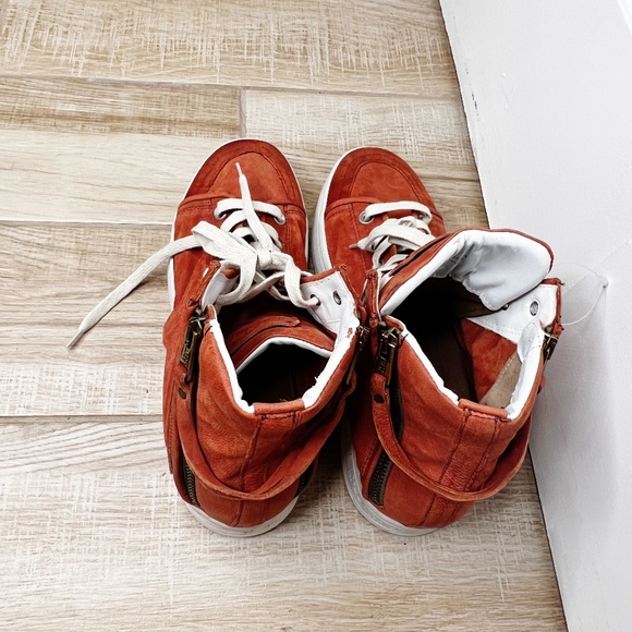 NEW A.S. 98  Adler Platform High Top Sneakers Rust Orange Size EU 42 US 11 - Picture 4 of 12